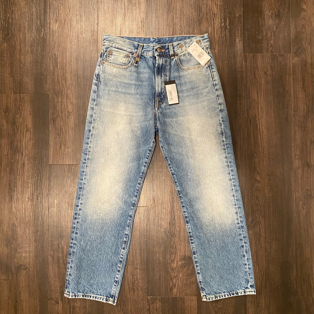 R13 Washed Blue Boyfriend Jeans. NWT